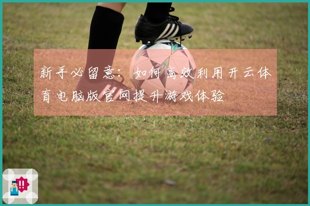 新手必留意：如何高效利用开云体育电脑版官网提升游戏体验